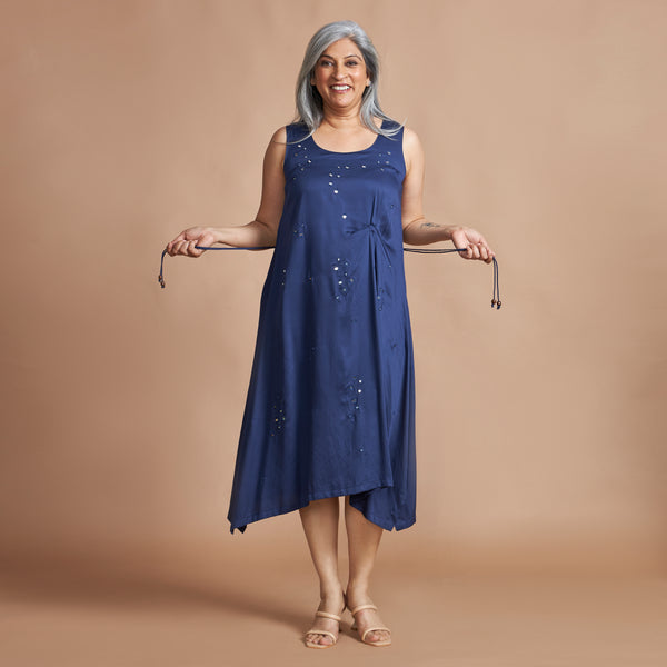 AKKI Midi Dress - Navy Blue
