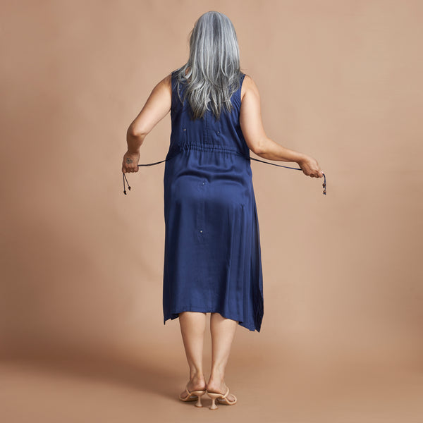 AKKI Midi Dress - Navy Blue