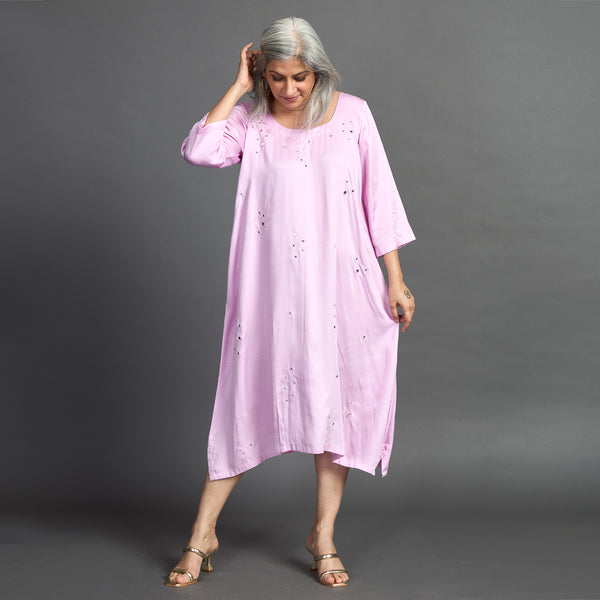 AKKI Midi Dress - Lilac Satin (LAST PIECES)