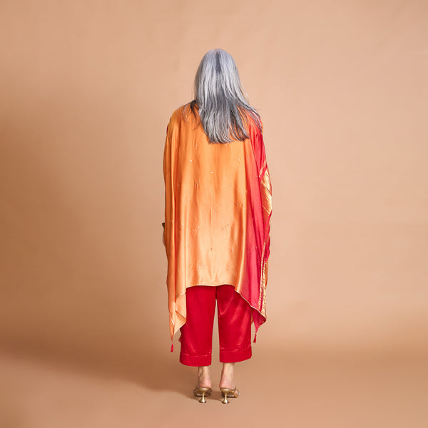 ANANTA Kaftan Set - Red Orange