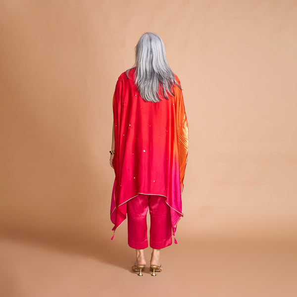 ANANTA Kaftan Set - Red Pink