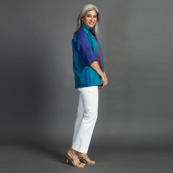GIN Oversize shirt - Blue Purple stripe (SOLD OUT)