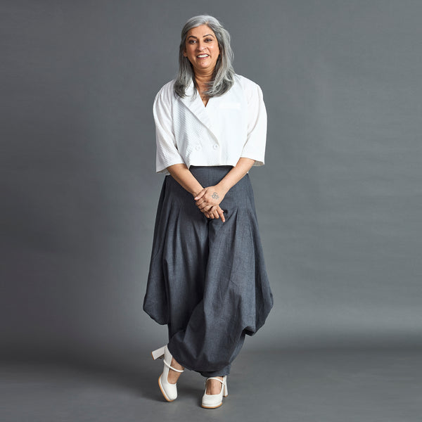 GORO Pants - Dark Grey chambray cotton (LAST PIECES)