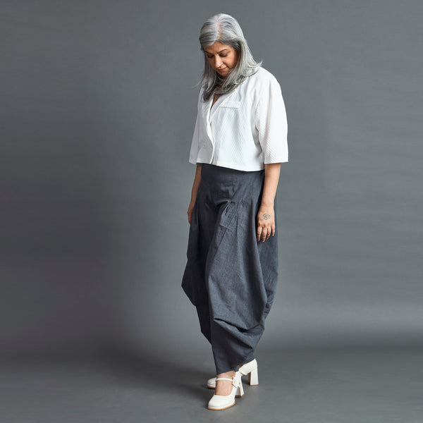 GORO Pants - Dark Grey chambray cotton (LAST PIECES)