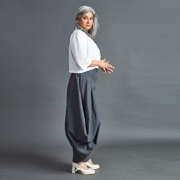 GORO Pants - Dark Grey chambray cotton (LAST PIECES)
