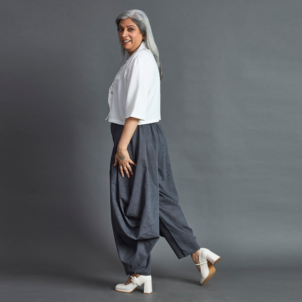 GORO Pants - Dark Grey chambray cotton (LAST PIECES)
