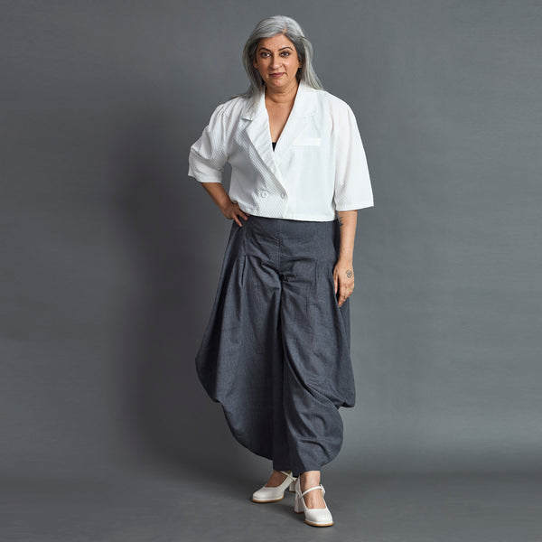 GORO Pants - Dark Grey chambray cotton (LAST PIECES)