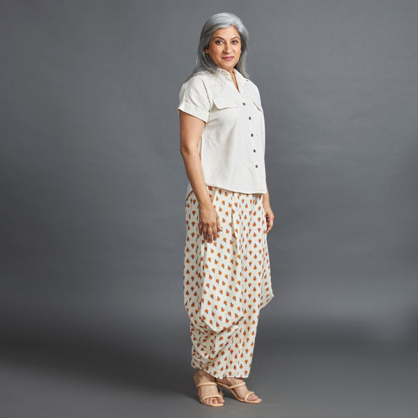 GORO Pants - Ecru floral Flex