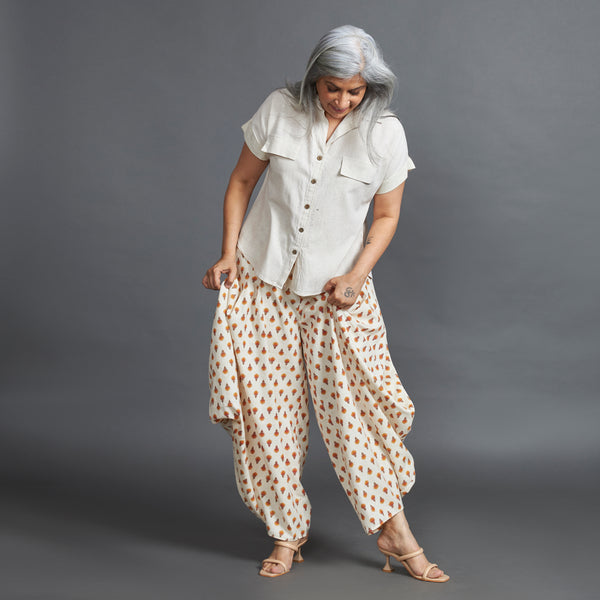 GORO Pants - Ecru floral Flex