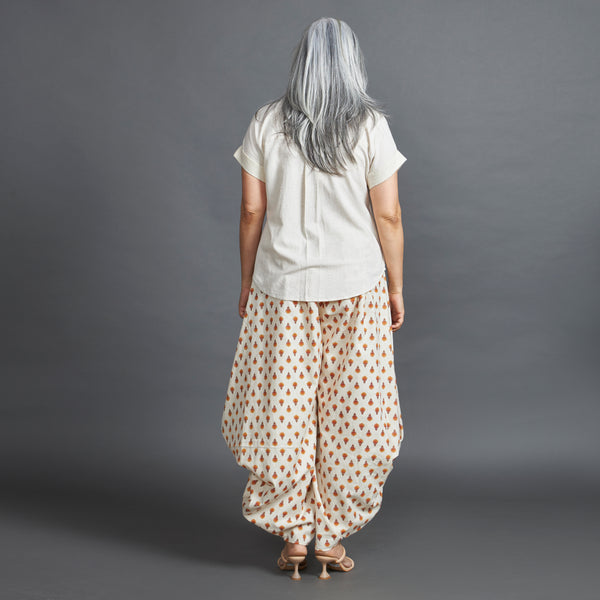 GORO Pants - Ecru floral Flex