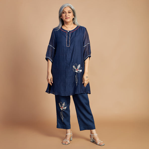 AVNI Tunic with Pants - Navy Blue