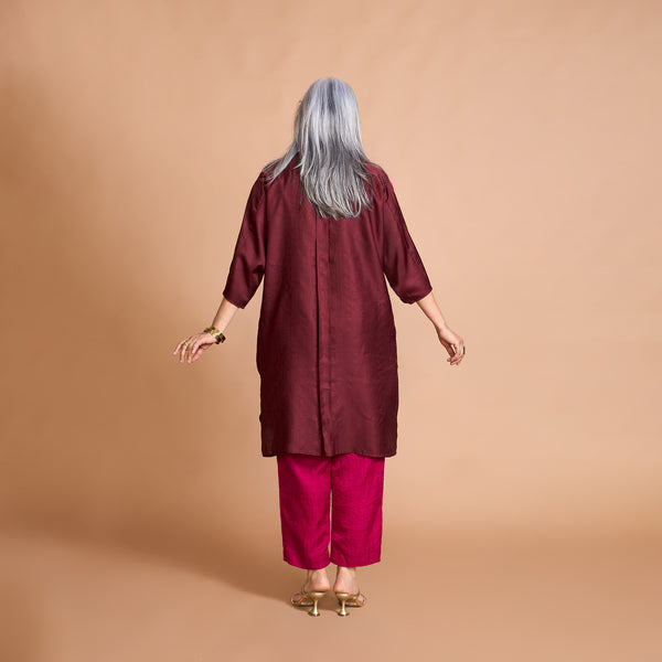 NEELAM Kaftan Set - Burgundy