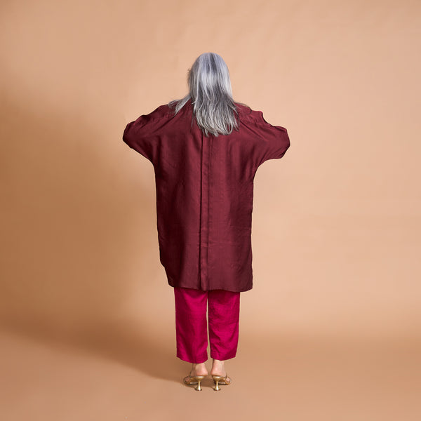 NEELAM Kaftan Set - Burgundy