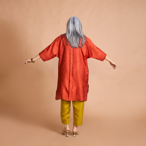 NEELAM Kaftan Set - Burnt Orange