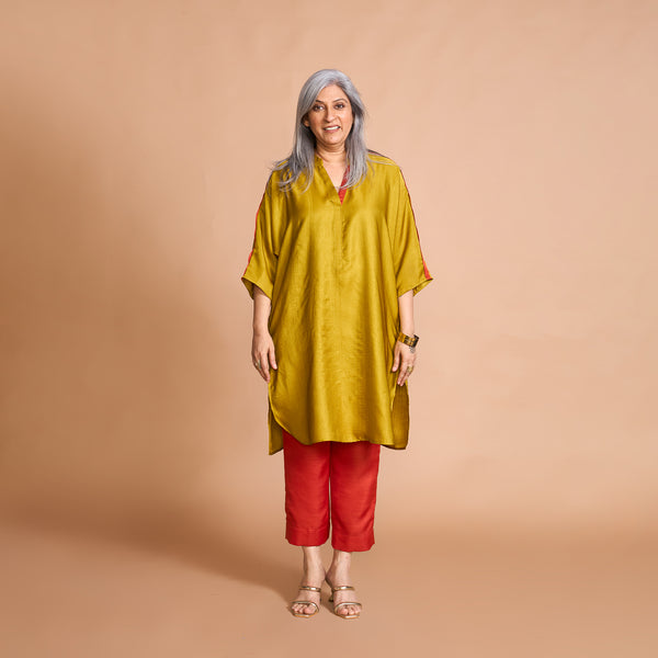 NEELAM Kaftan Set - Yellow Ochre