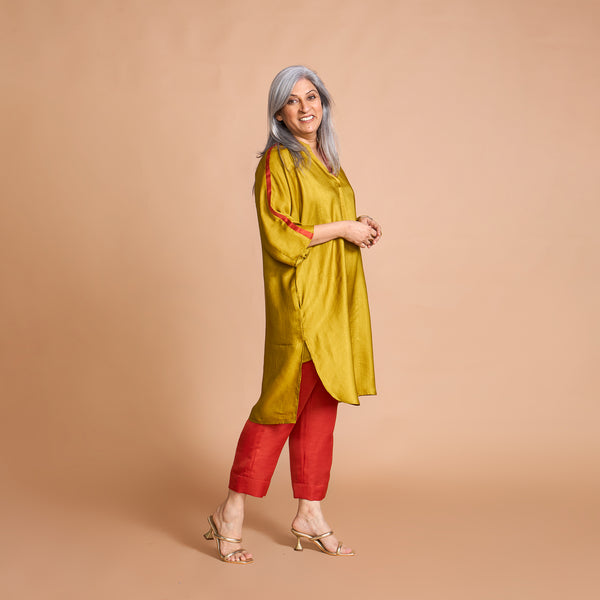 NEELAM Kaftan Set - Yellow Ochre