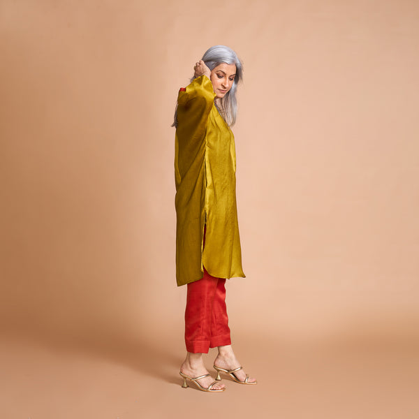 NEELAM Kaftan Set - Yellow Ochre