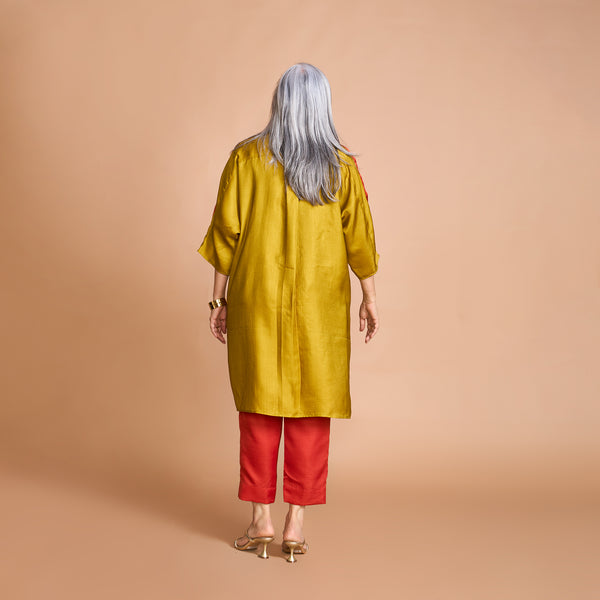 NEELAM Kaftan Set - Yellow Ochre