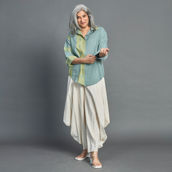 NIMMI GORO Set - Ecru with Mint Green (LAST PIECE)