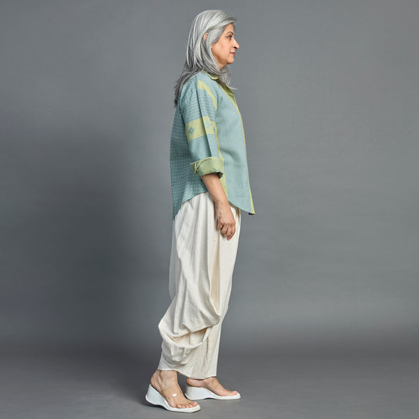 NIMMI GORO Set - Ecru with Mint Green (LAST PIECE)
