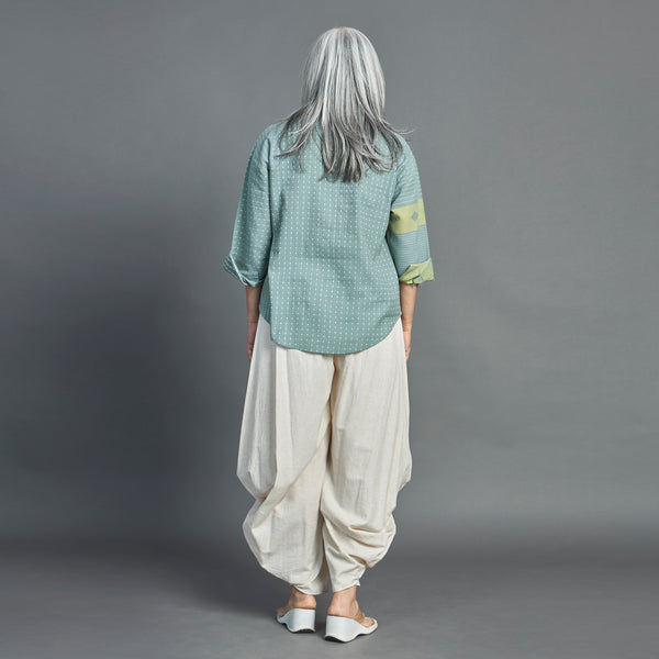 NIMMI GORO Set - Ecru with Mint Green (LAST PIECE)