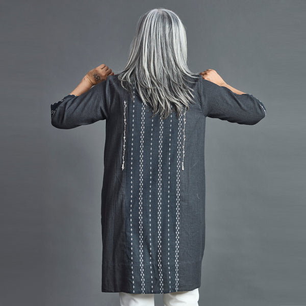 NORI Cape style Jacket - Grey & White (LAST PIECES)