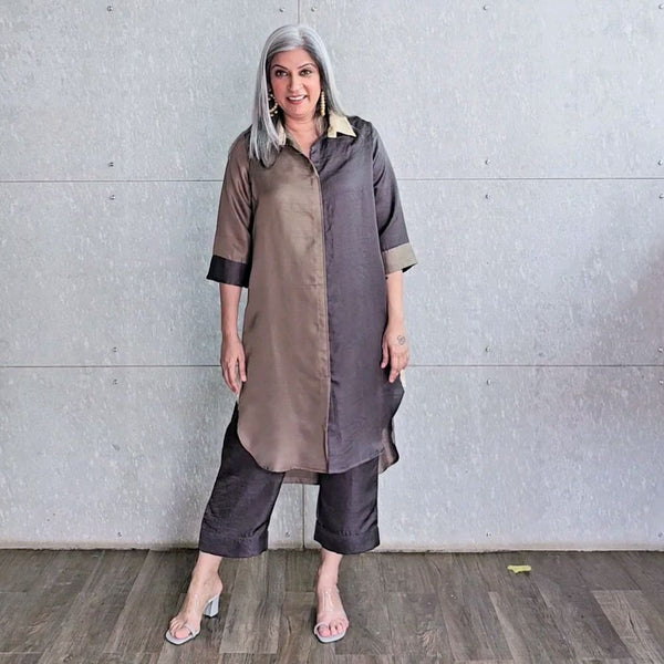 Ruhani Tunic Set - Shades of Gray