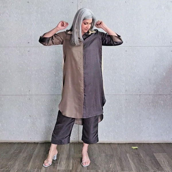 Ruhani Tunic Set - Shades of Gray