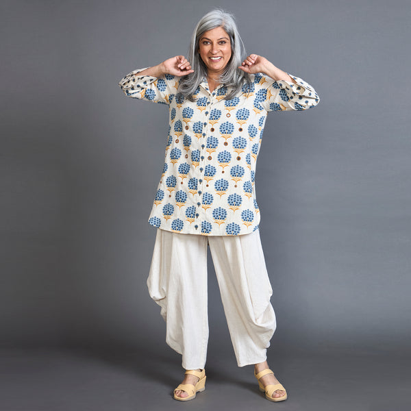 SVARA GORO Set - Blue Ecru Print