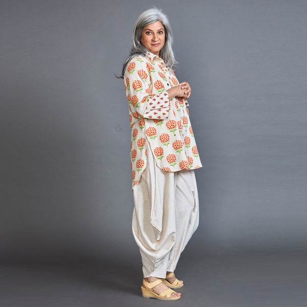 SVARA GORO Set - Orange Ecru Print