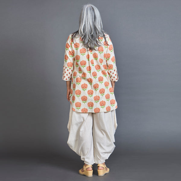 SVARA GORO Set - Orange Ecru Print