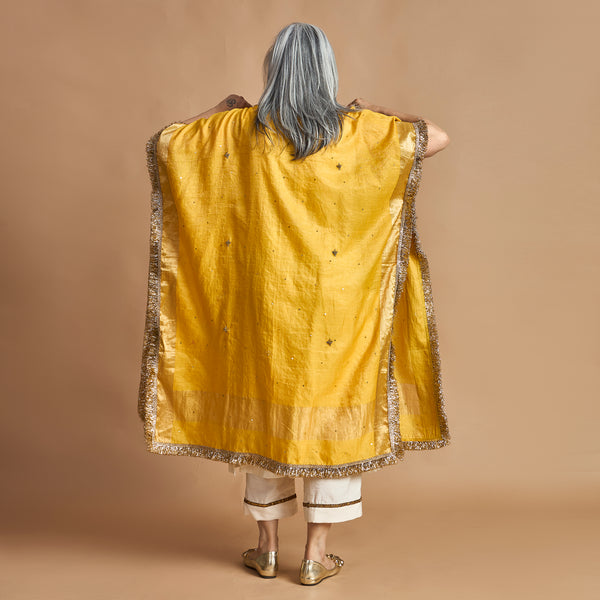 ANAM Dupatta Cape - Haldi Yellow (LAST PIECES)