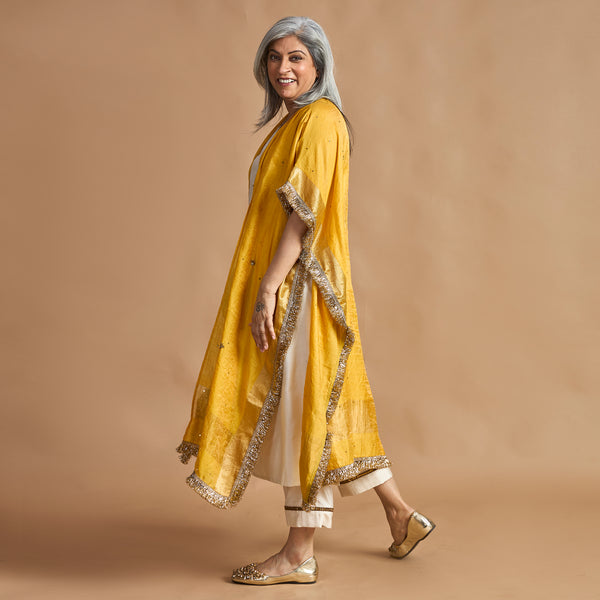 ANAM Dupatta Cape - Haldi Yellow (LAST PIECES)