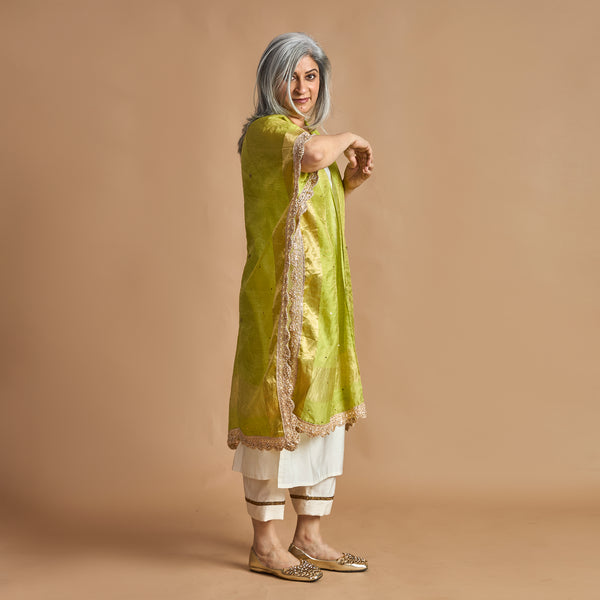 ANAM Dupatta Cape - Lime Green (LAST PIECE)