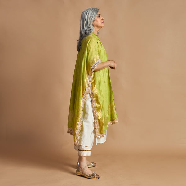 ANAM Dupatta Cape - Lime Green (LAST PIECE)