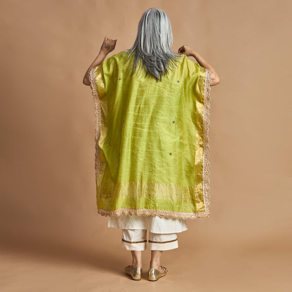 ANAM Dupatta Cape - Lime Green (LAST PIECE)