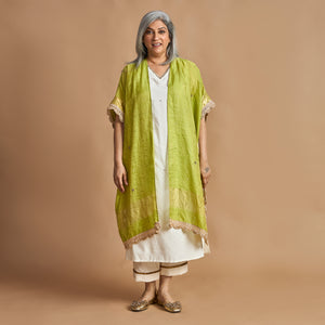 ANAM Dupatta Cape - Lime Green (LAST PIECE)