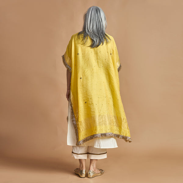 ANAM Dupatta Cape - Mango Yellow (LAST PIECE)