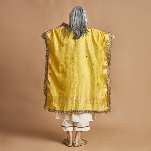 ANAM Dupatta Cape - Mango Yellow (LAST PIECE)