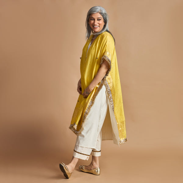 ANAM Dupatta Cape - Mango Yellow (LAST PIECE)