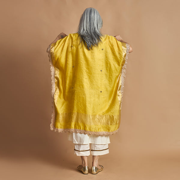 ANAM Dupatta Cape - Marigold Yellow (LAST PIECE)