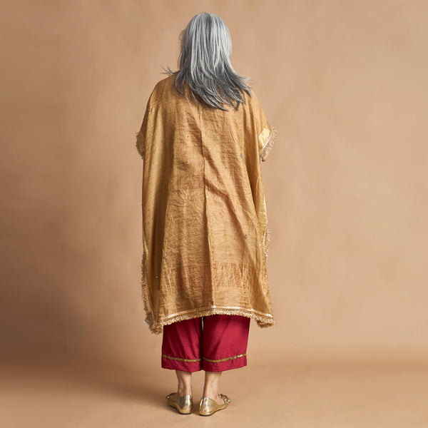 ANAM Dupatta Cape - Copper Brown (LAST PIECES)