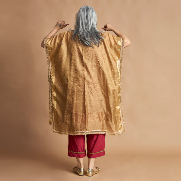 ANAM Dupatta Cape - Copper Brown (LAST PIECES)