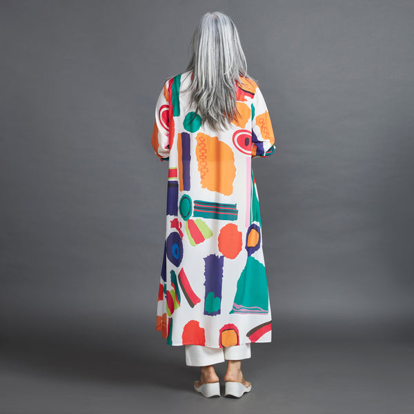 ANITA Printed Jacket - White Orange (LAST PIECES)