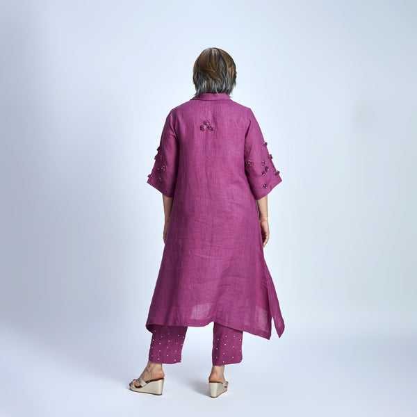 AVIRA Cowl Neck Tunic Set - Jamun