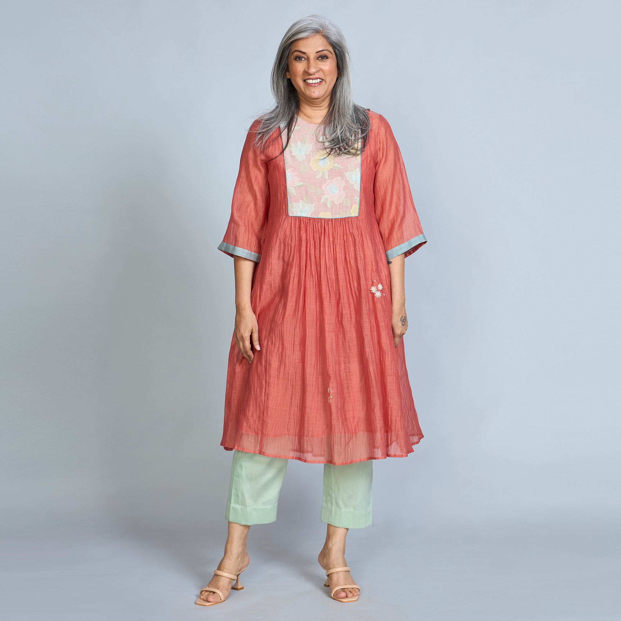 Aaloka Tunic Set - Coral (LAST PIECES)
