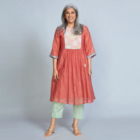 Aaloka Tunic Set - Coral (LAST PIECES)