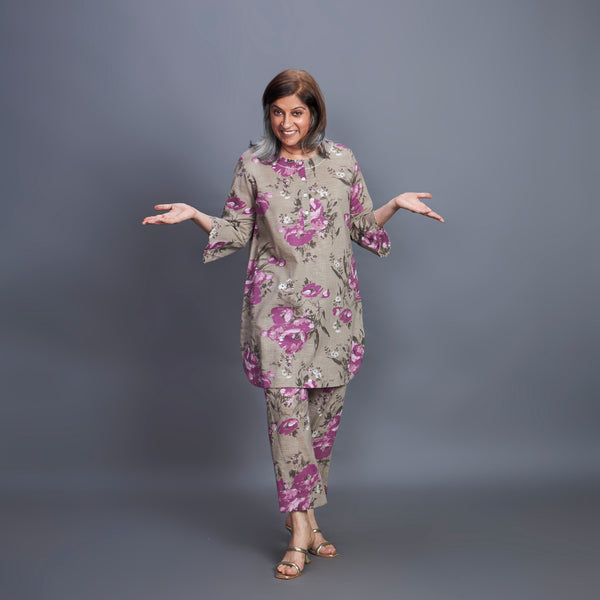 AARNA Tunic Set - Fawn Brown