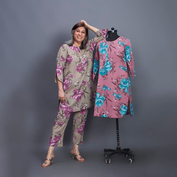 AARNA Tunic Set - Dusty Rose (PROMO)