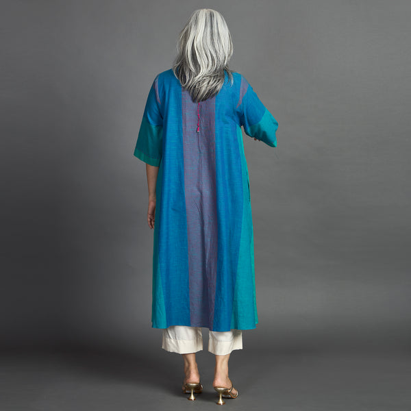 AAROHI Pintucked Tunic - Blue Purple (SALE)